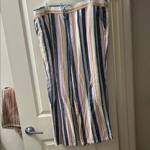Old Navy Striped Linen Pants Size Xl
